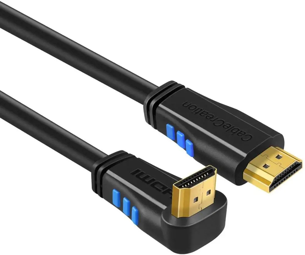 Upward Angle 270 Degree 4K for HDMI 2.0 HDMI Cable Support 4K (60Hz)  Ultra HD,3D Video Ethernet Audio Return Channel