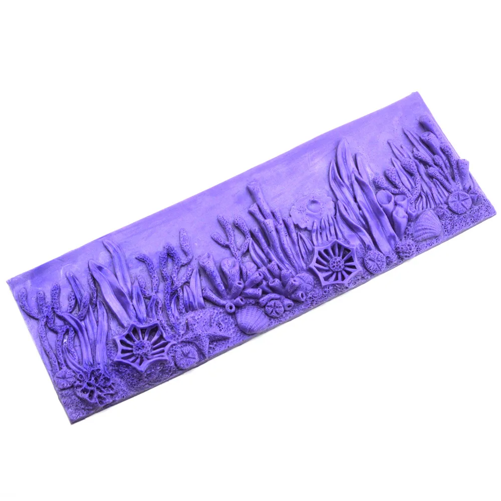 New Marine Series Conch Coral Bath Shell Silicone Cake Mold Fondant Tools Chocolate Mold Cake Lace Mat Cake Decorating Tools