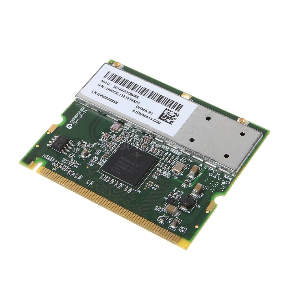 Atheros-AR9223 미니 PCI 노트북 무선 WIFI WLAN 네트워크 카드 표준 크기, 에이서 도시바 델 300M 802.11 a/b/g/n용