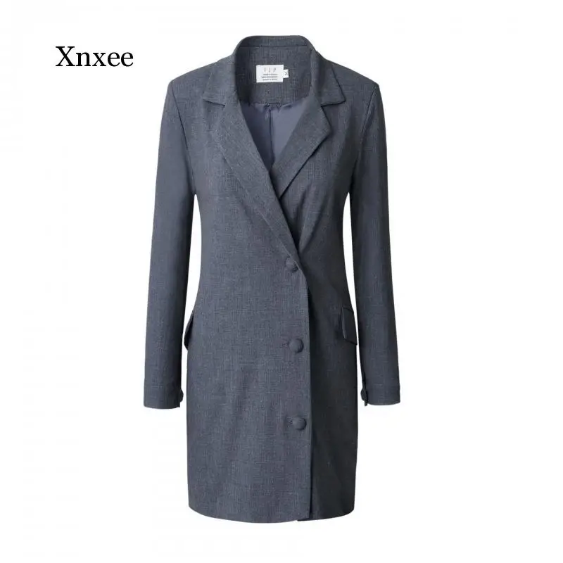 2021 Office Blazer Dresses Black Red Formal Wear Elegant Women Double Breasted Jacket Female Suit Spring Sexy Ladies Clothes New