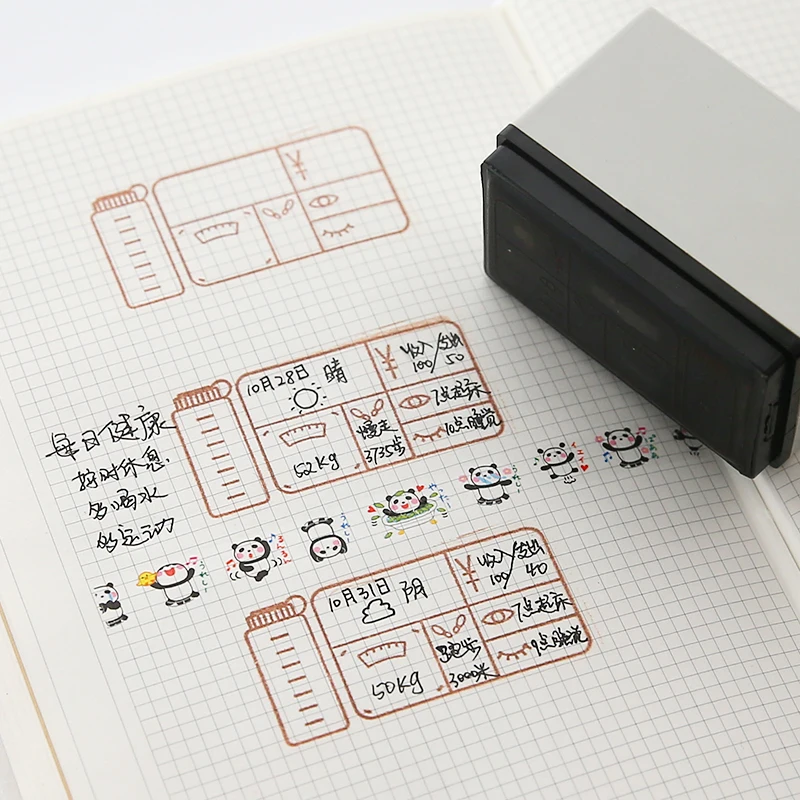 12/24 Hours Timeline Photosensitive Seal Chronodex Stamp Office And School Supplies Stationery