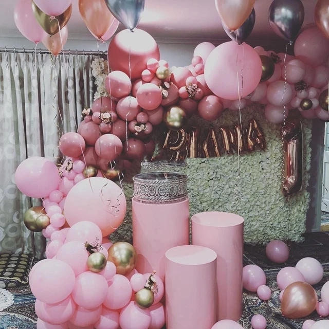 

3pcs/set)Pink Round Display Plinth Wedding Pedestal For Wedding Decoration Party yudao512
