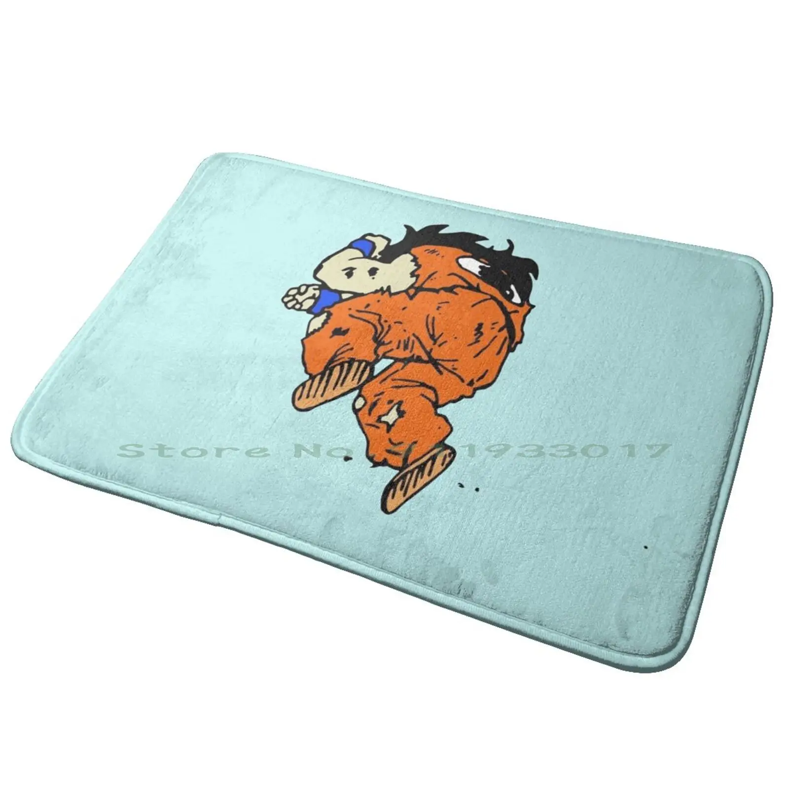 Yamcha's Dead! Entrance Door Mat Bath Mat Rug Dbz Z Meme Yamcha Anime Cartoons 90s Anti-Slip Bedroom Kitchen Foot Mat Floor