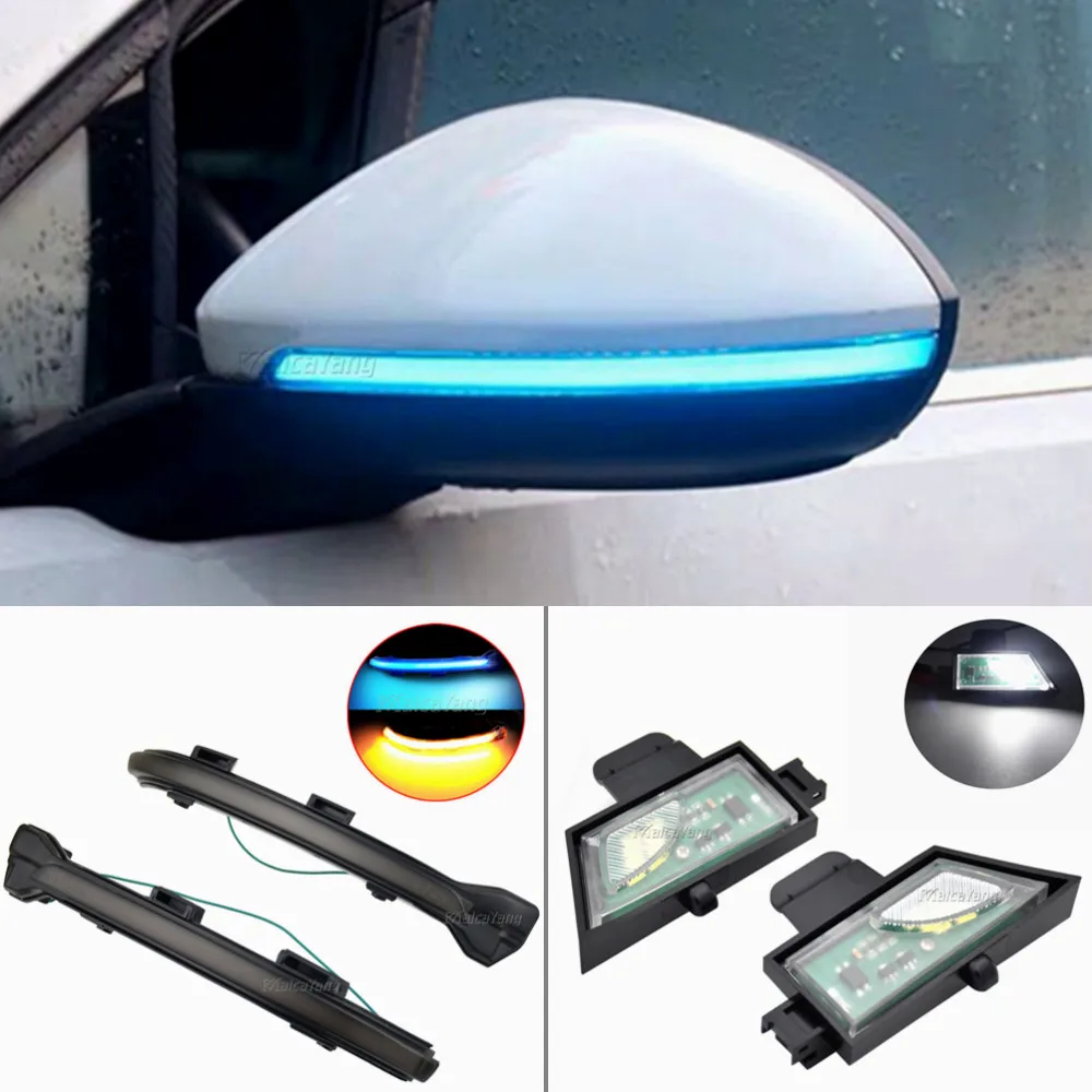 Sequential Turn Signals For VW Jetta MK7 GTI Golf 7 VII MK7 Blinker Repeater Light Dynamic Rearview LED Under Mirror Light