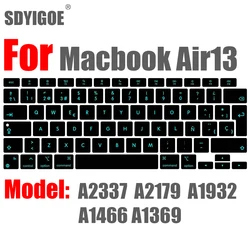 ES FR RU Laptop Toetsenbord Cover Voor Macbook Air 13 M1 A2337 siliconen beschermfolie toetsenbord case Air 13 A2179 A1932 A1466 cover