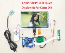 8 Inch IPS Display Touch Kit For Carpc DIY 1280*720 HDMI(Compatible) VGA AV WIn7 8 10 For Raspberry Pi 193*117mm