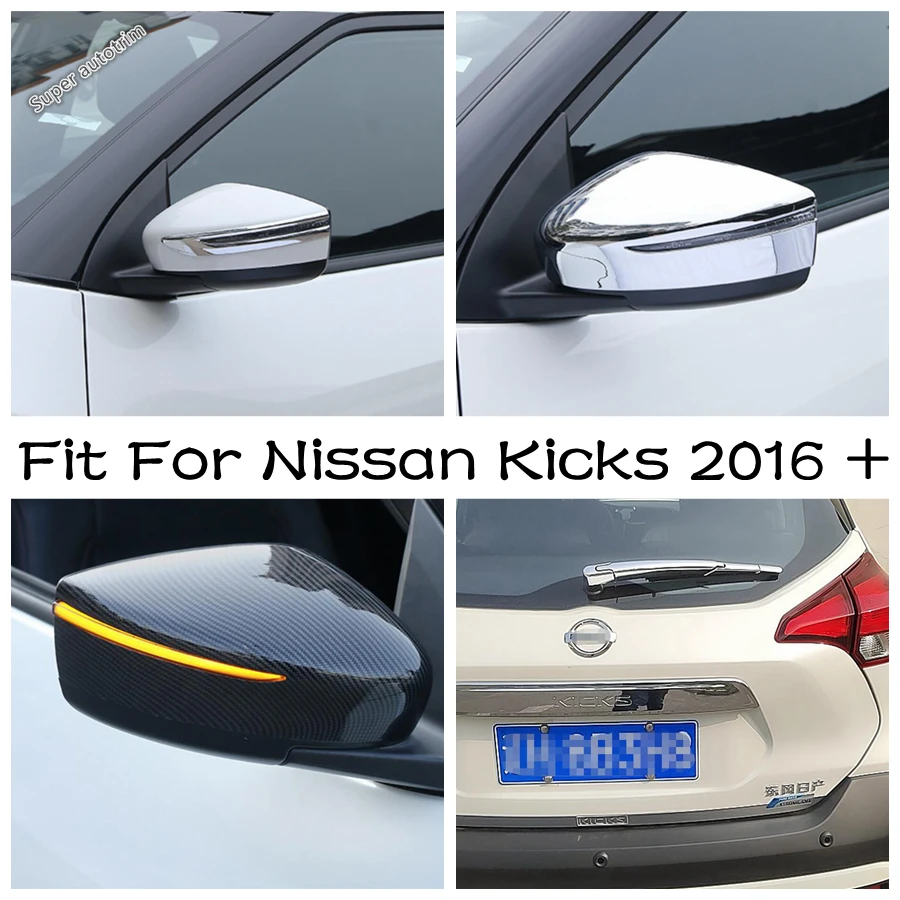 

Chrome Door Rearview Mirror / Rear Trunk Window Wiper Arm Blade Cover Trim Fit For Nissan Kicks 2016 - 2024 Exterior Accessories