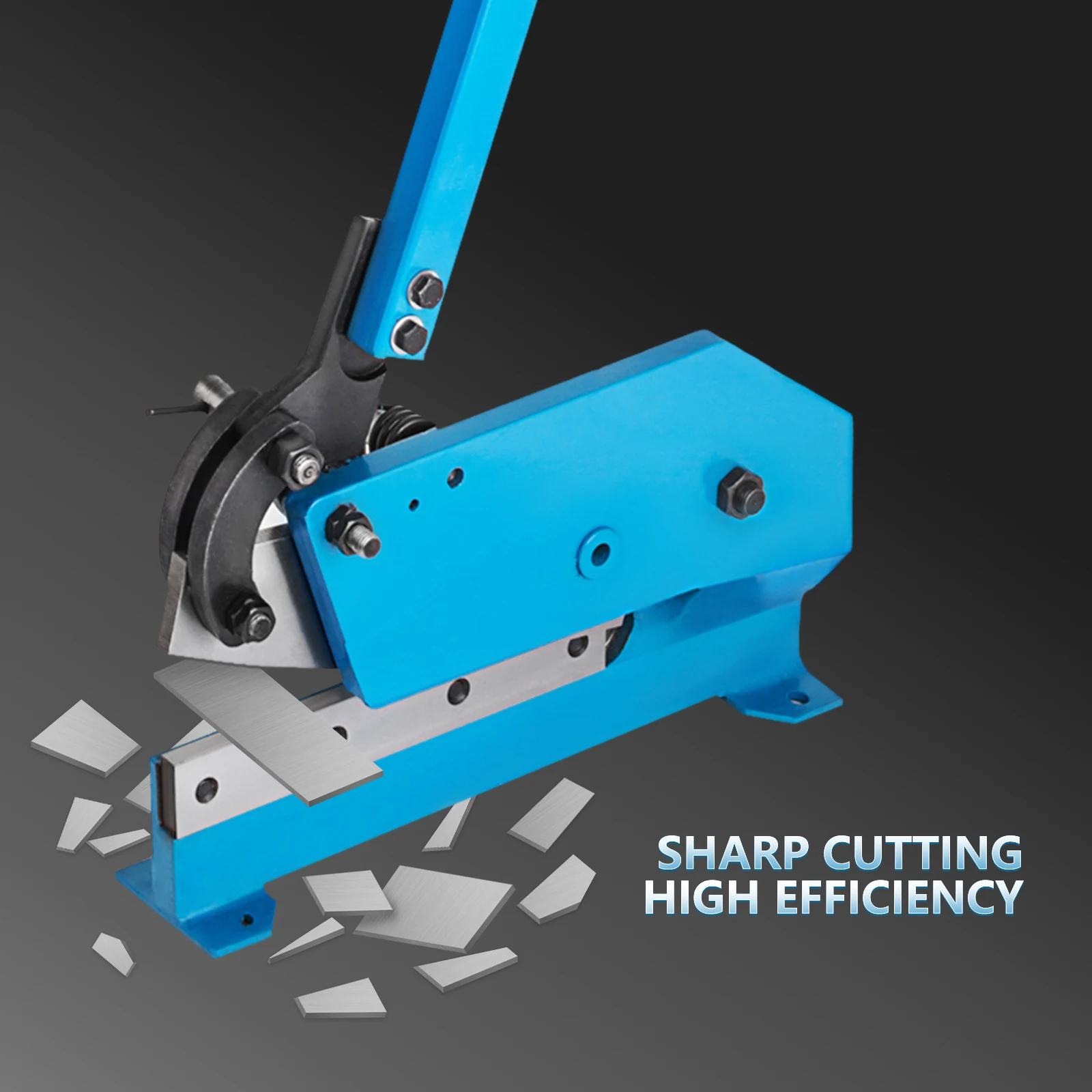 VEVOR Cesoie per Piastre Manuali 70 x 6 mm Taglierina per Metallo Manuale Spessore Max. 4,75 mm Piastra per Aste Taglia Lamiera per Tondo per Cemento Armato
