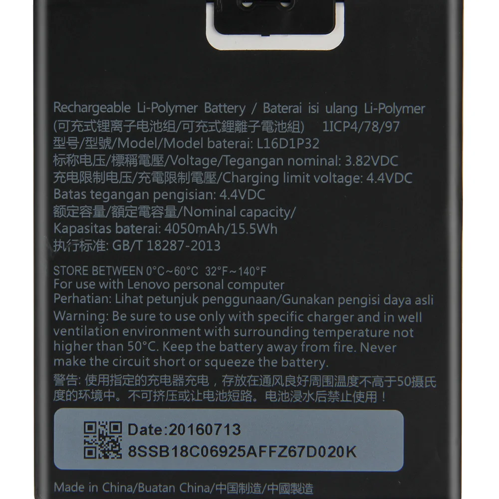 "Bateria de substituição original para lenovo,