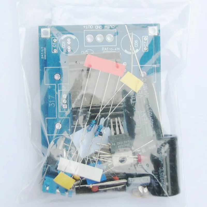 DIY LM337t linear regulated DC power supply adjustable filtering Kit