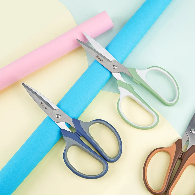 Guangbo Labor-Saving Non-Stick Scissors Multi-Function Sharp Stainless Steel Stationery ciseaux For Unpacking Paper tijeras