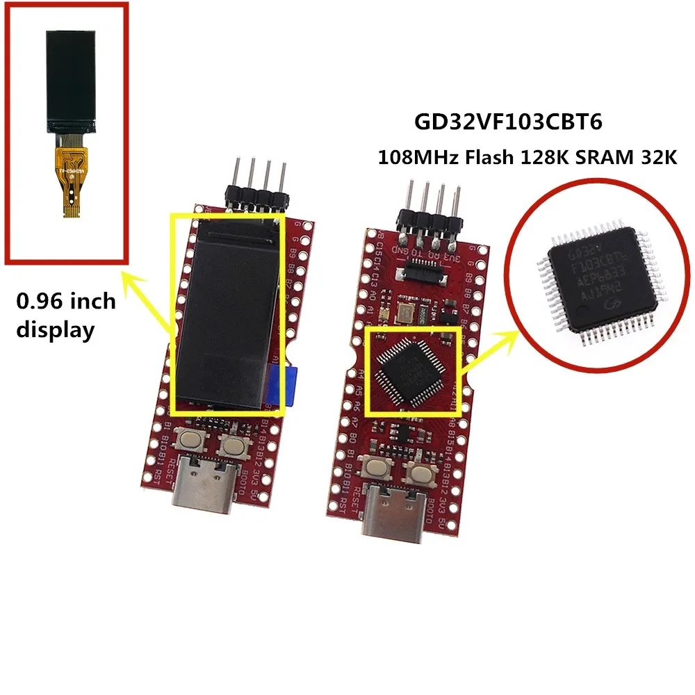 minimalist only Longan Nano RISC-V GD32VF103CBT6 MCU Development Board Display screen  Minimalist Development Board