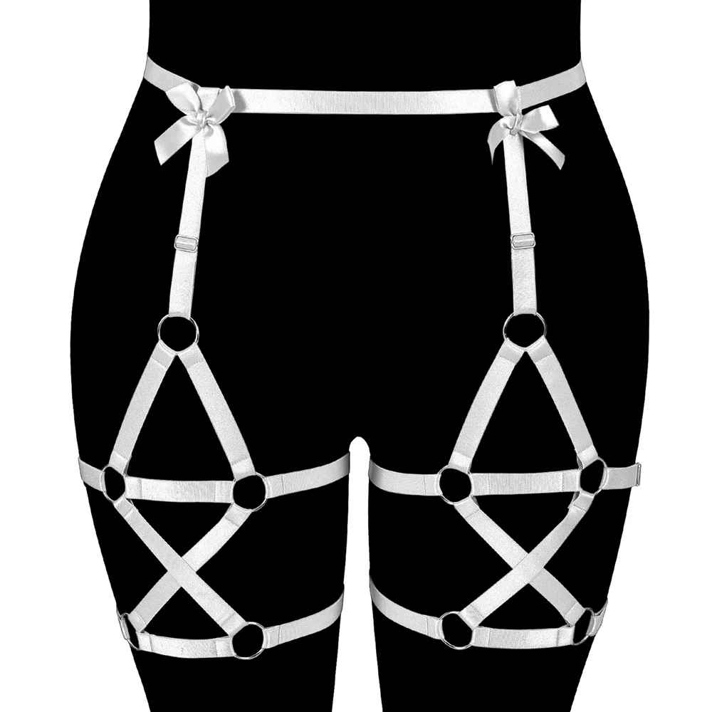 

Sexy Large Lingerie Bdsm Goth Sword Belt Plump Women's Harness Erotic Stockings Body Bowknot Decoration Harness Suspender Garter