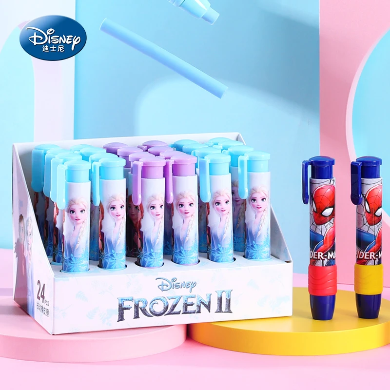 Disney Stationery Frozen 2 Elsa Princess Cute Erasers Marvel Spiderman Eraser Push Kawaii Eraser Prizes for Kids Christmas Gift