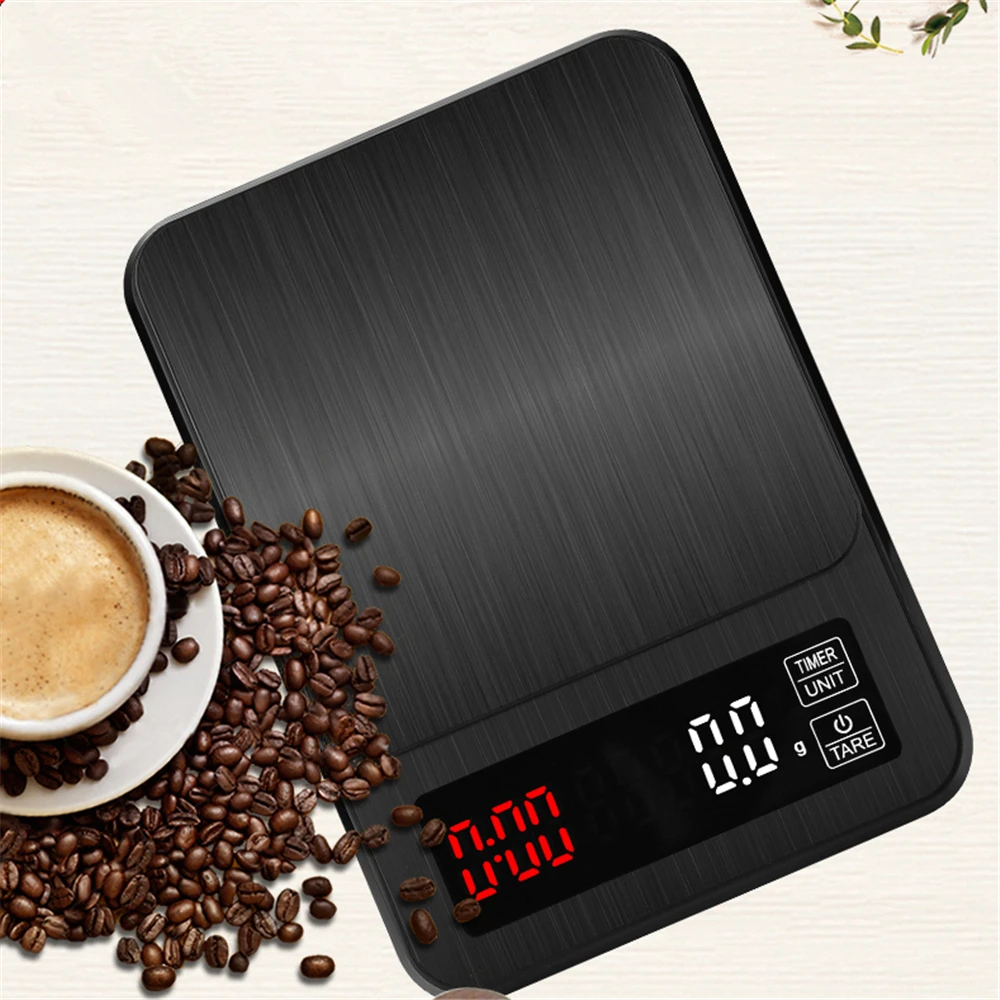 

Household Drip Coffee Scale with Timer High Precision Electronic Scales Digital Kitchen Food Scale Weighing Balance 0.1g