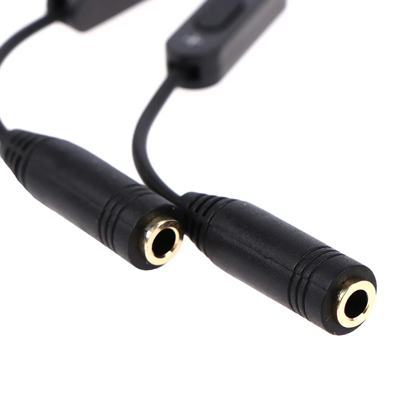 1 In 2 Out 3.5mm Male To Double Mono 3.5mm Female Headphone Y Splitter Cable image 3