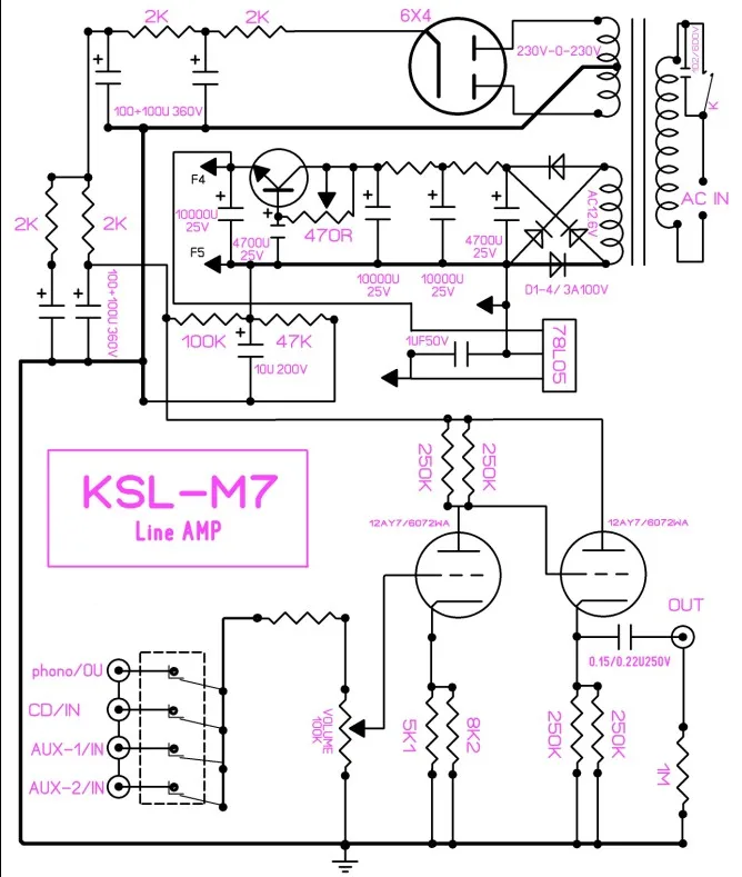 High-end Hi-Fi Valve&Vacuum Tube Pre-Amplifier Audio Stereo HiFi Preamp Board Large PCB Reference Kondo-M7 Circuit