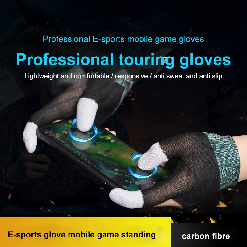 2pcs Hand Cover Game Controller For PUBG Sweat Proof Non-Scratch Sensitive Touch Screen Gaming Finger Thumb Sleeve Gloves New - Image 3