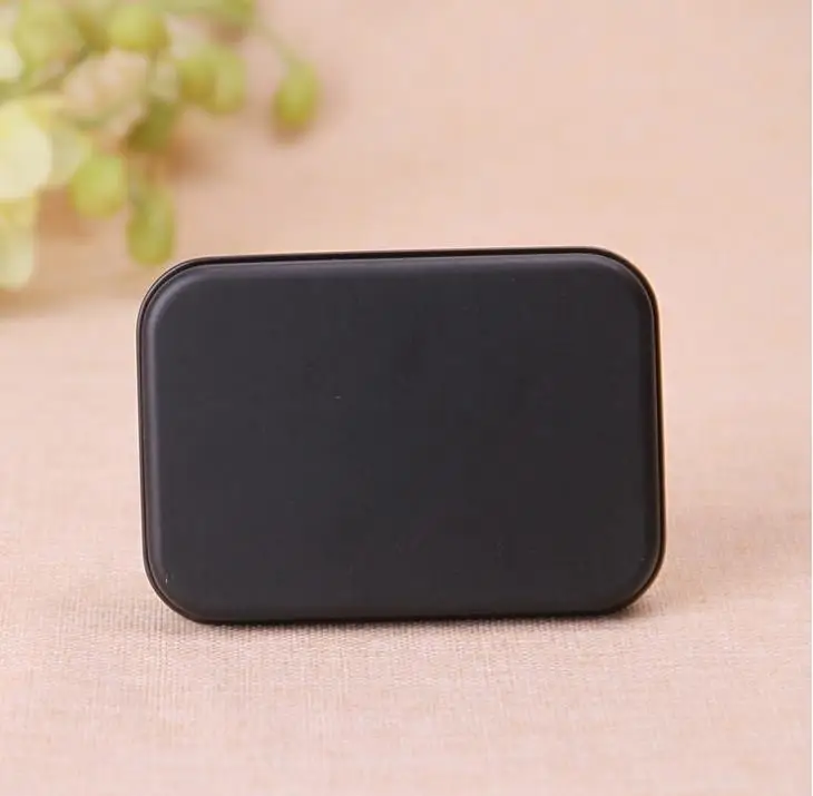 

500pcs Mini Tin Box Small Empty Black Metal Storage Box Case Organizer For Money Coin Candy Keys Playing Card Gift Box SN216