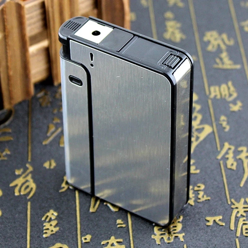 Automatic Cigarette Case 10pcs Cigarette Capacity Can Mount Lighter Metal Cigarette Box For Men Smoking Nice Gift Dropshipping