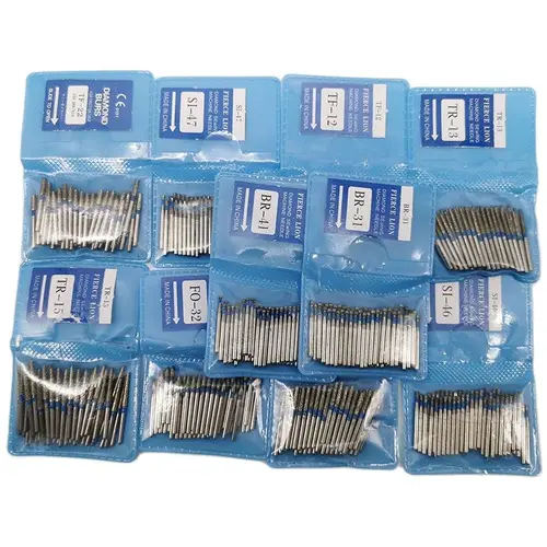 Una bolsa FG Dental diamante fresa bola redonda 1,6mm vástago odontología SF BR serie uso Odontologia para herramientas rotativas de alta velocidad