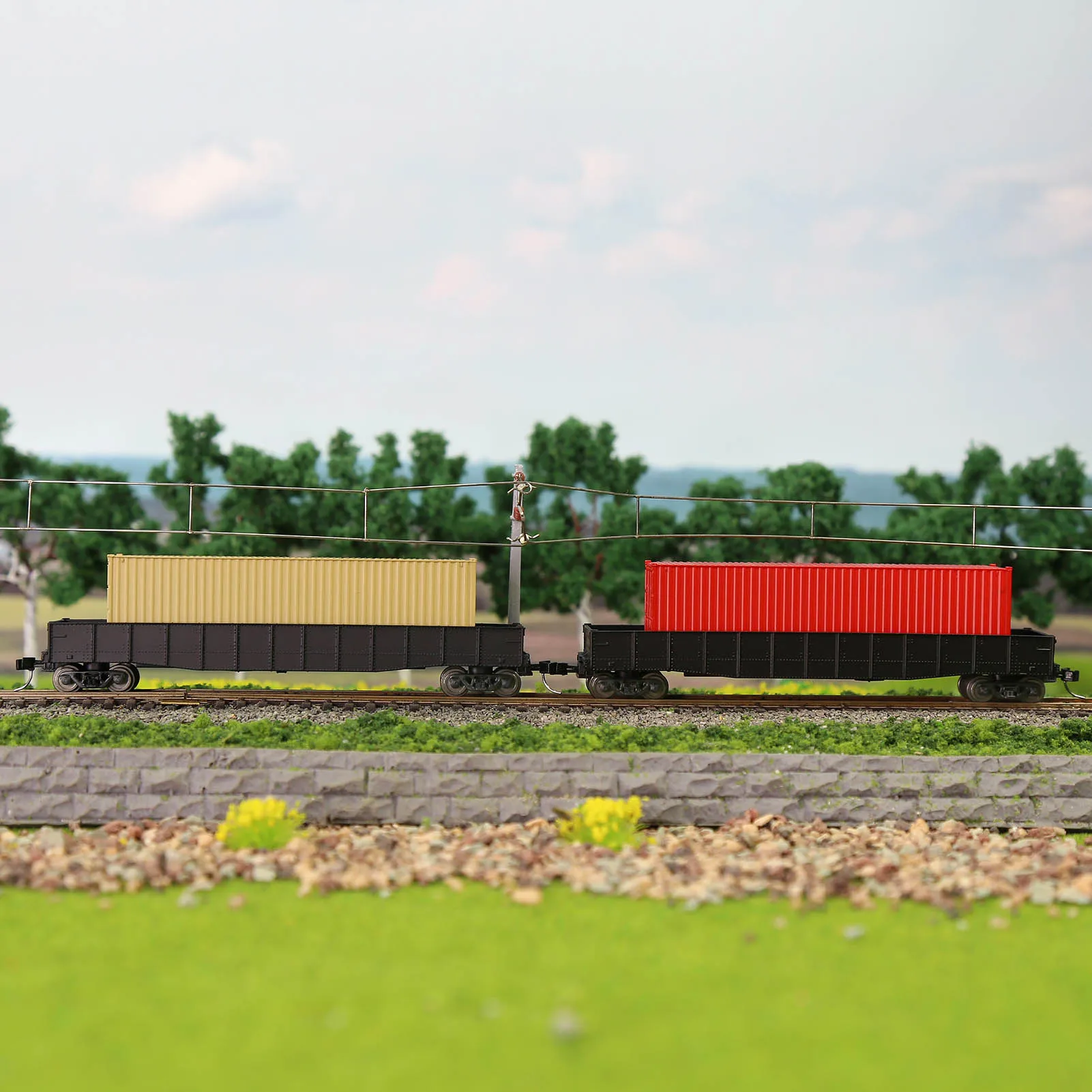 9pcs Different Colors N Scale 1:160 40ft Blank Undecorated Shipping Container 40\' Cargo Box C15008