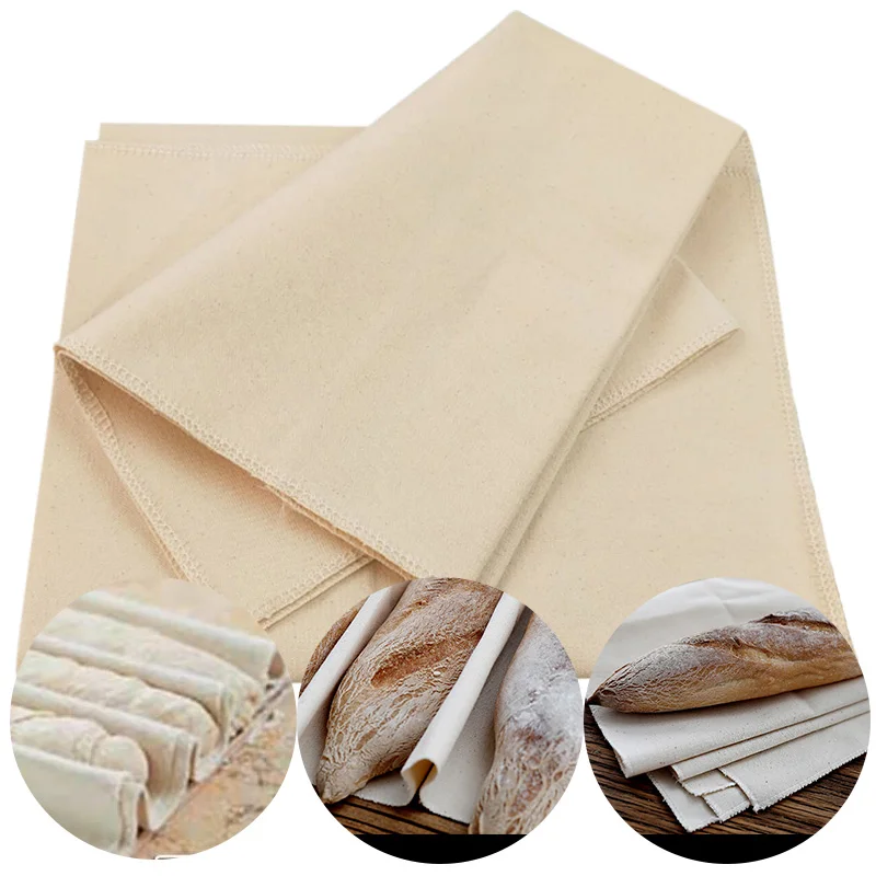 Linen Fermented Cloth Dough Bakers Pans Proving Bread Baguette Flax Cloth Baking Mat Baking Pastry Kitchen Tools