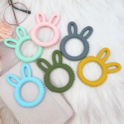Chenkai 10PCS Bunny Silicone Teether BPA Free Baby Pacifier Dummy Teething DIY Infant Smoothing Sensory Necklace Accessories