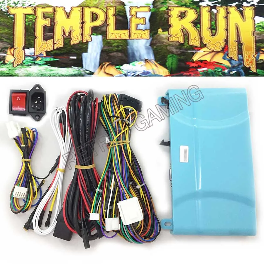 Temple Run game PCB board motherboard with wires cable and power switch socket for arcade Simulated running video game