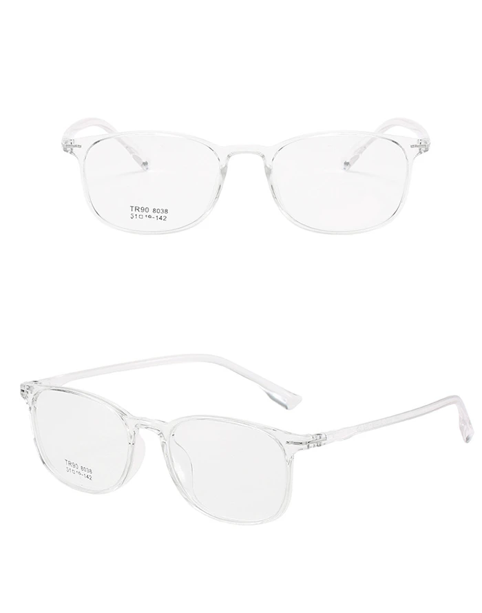 Tr90 quadratische kurzsichtige Brille mit Grad Frauen Männer Retro klarer Spiegel kurzsichtige Brille 0 -0.5 -1.0 -1.5 bis -6.0 transparent – Detail 11