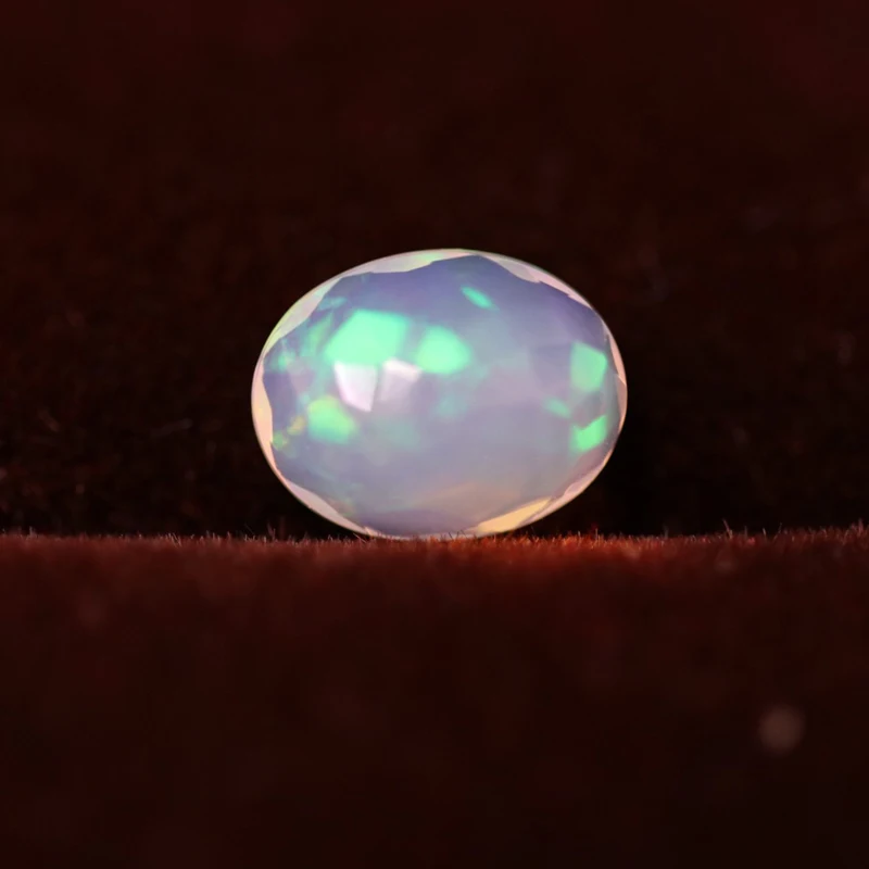 Natural ethiopian colorful cuting opal oval 6*8mm top quality natural precious gemstones for 925 sterling silver DIY jewelry