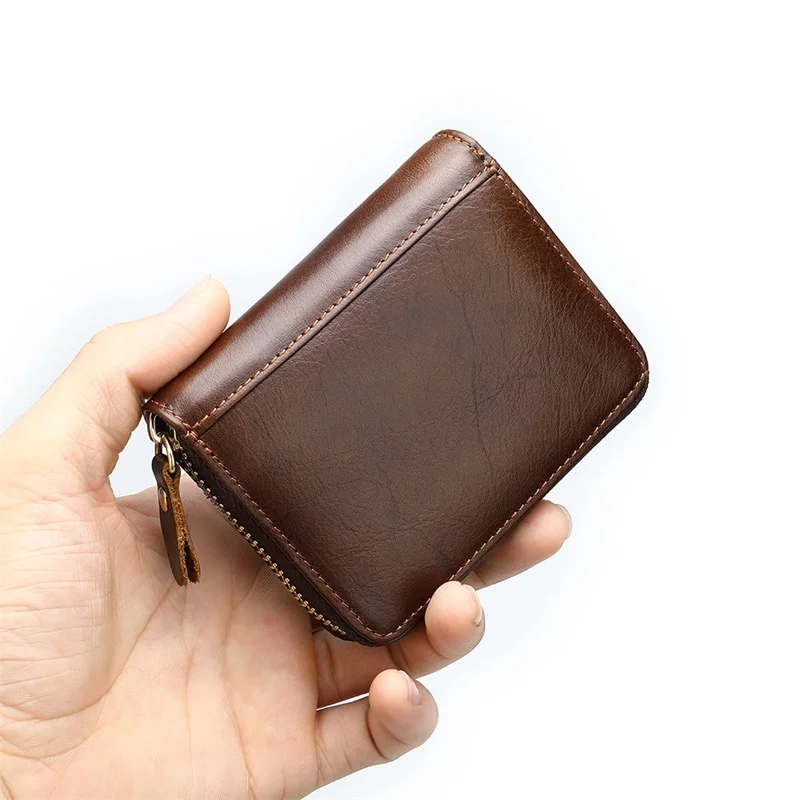 

business card holder men leather men's wallets genuine leather credit card holder mini purse for men porte carte de visite 8117