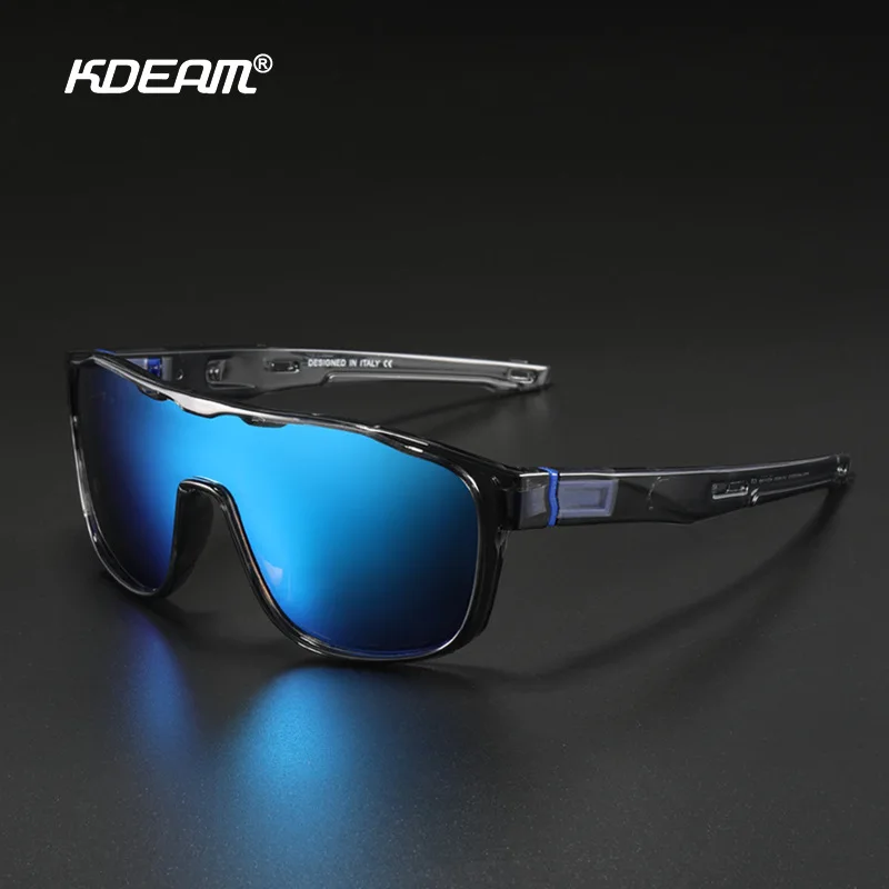 

KDEAM Brand Design One Piece Oversized Polarized Sunglasses Mirror Men Women UV400 Glasses Colorful With Box
