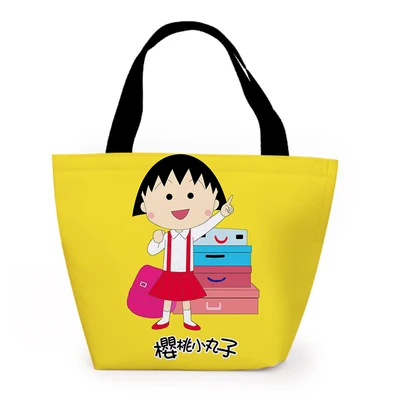 Chi-bi Maruko Red Fashion Customized Lunch Bags Cartoon  Warm Storage bag Portable Girls Unisex