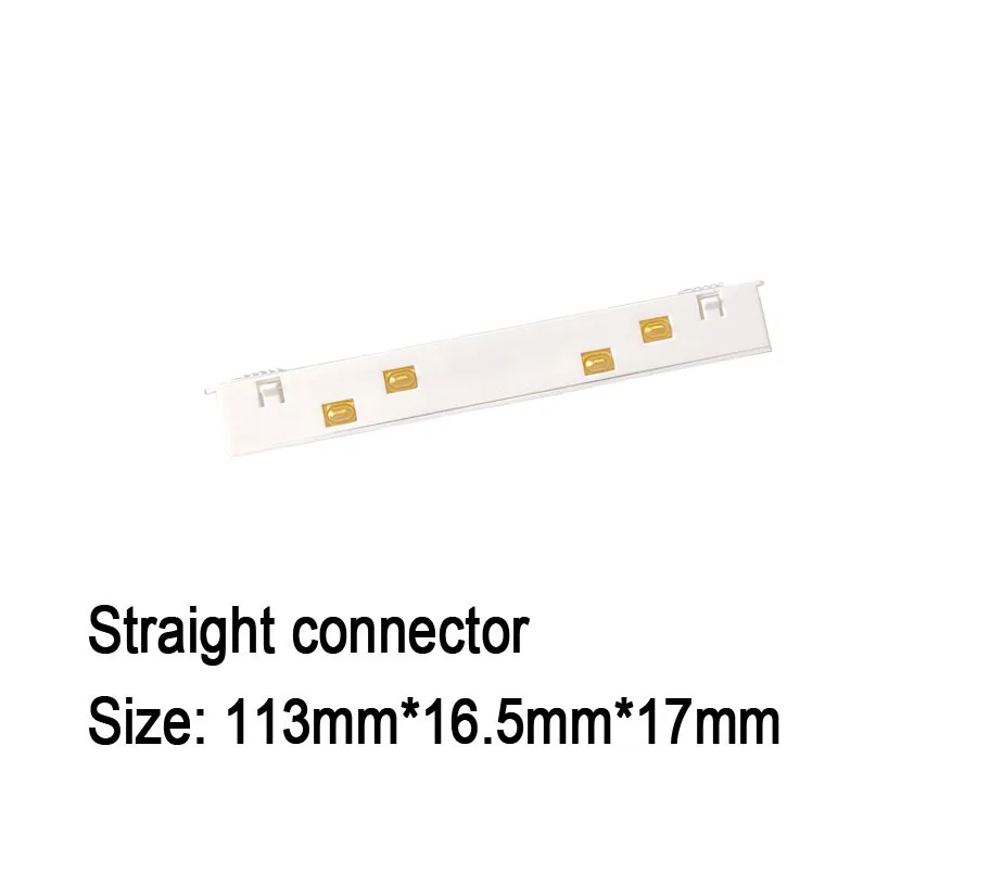 Home White Magnetic Track Light Accessories Straight Line Wiring Corner Reinforced Fixing Rail lighting Integrated Power Supply