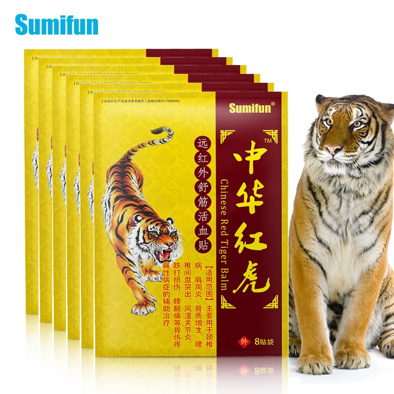 

8/40/56/72pcs Sumifun Red Tiger Balm Joint Analgesic Patches Arthritis Rheumatoid Pain Treatment Muscle Sprain Soreness Plasters