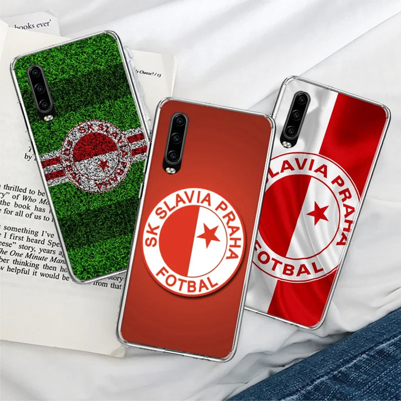 Sk Slavia Praha Czech Republic Phone Case For Huawei Y9S P Smart 2021 Y5 Y6 Y7 Y9 Honor 50 20 20S Pro 10i 10 Lite 9 9X 8 8A 8X 8