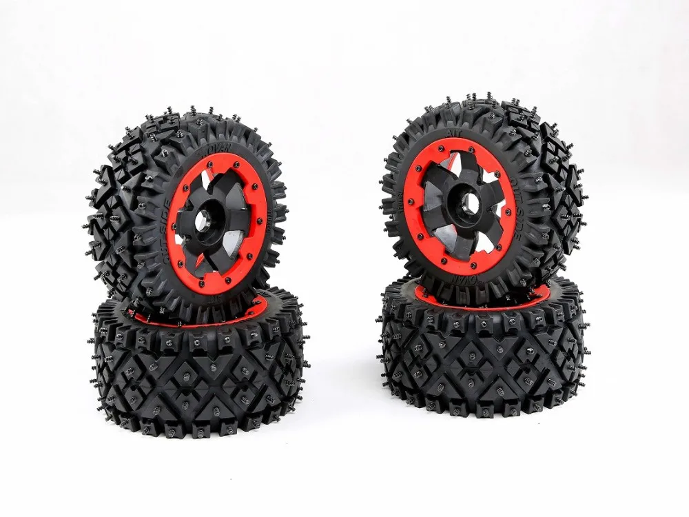 

All Terrain Nail Tire Assembly for Snow and Wasteland for 1/5 Hpi Rovan Km Baja 5b Ss Rc Car Parts