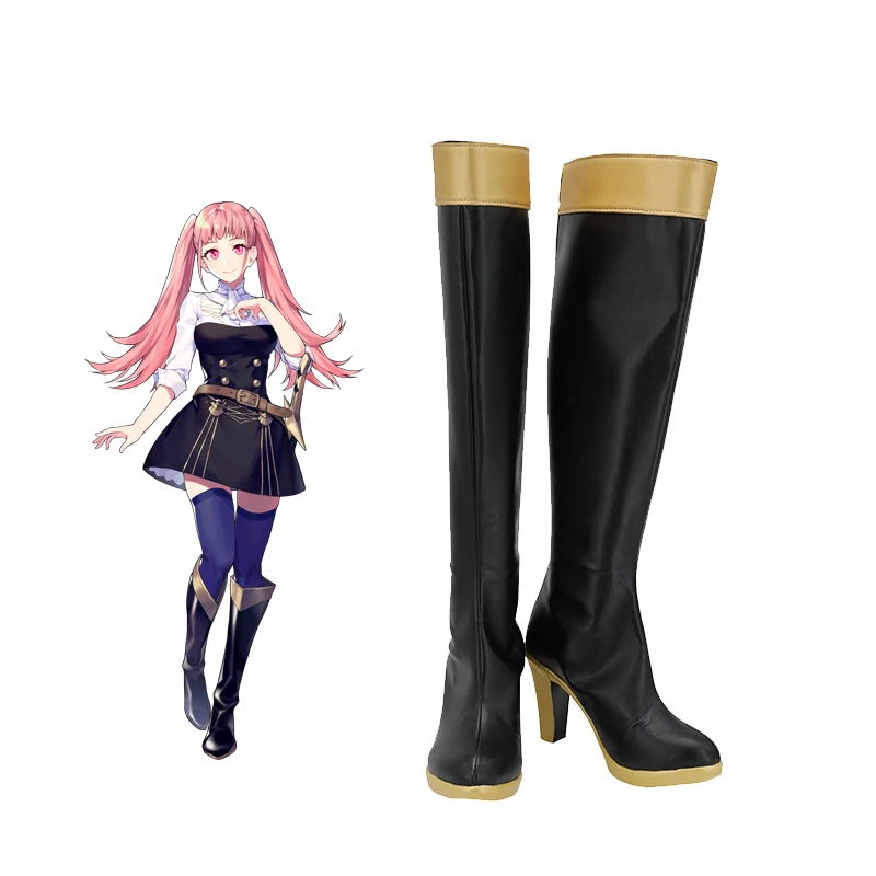 Fire Emblem: Three Houses Wind Flower Snow Moon Officers Academy Golden Deer Hilda Valentine Goneril Cosplay Shoes Boots