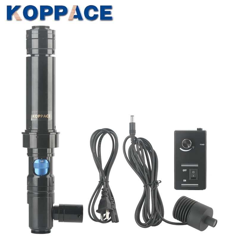 KOPPACE 64X-360X High Magnification Coaxial Optical Microscope Lens 0.7X-4X Continuous Zoom Lens