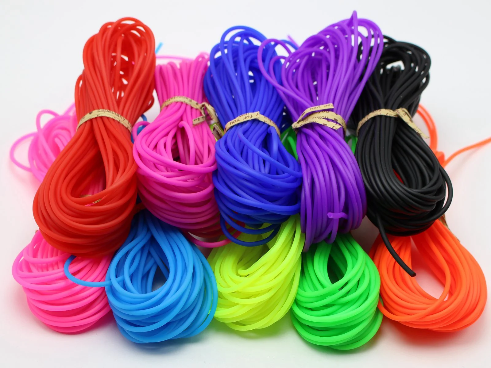 100 Meter 2mm Soft Hollow Rubber Tubing Jewelry Cord Cover Memory Wire 10 Color