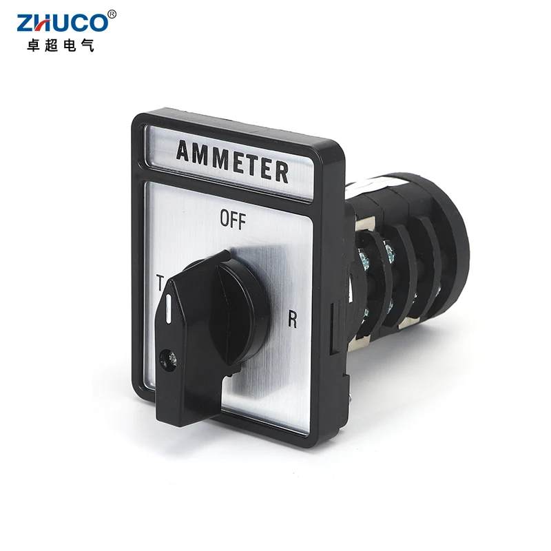 

ZHUCO C178-4A Ammeter 4 Positions 4 Phases AC380V DC220V motor circuit Universal Changeover Rotary Knob Selection Cam Switch