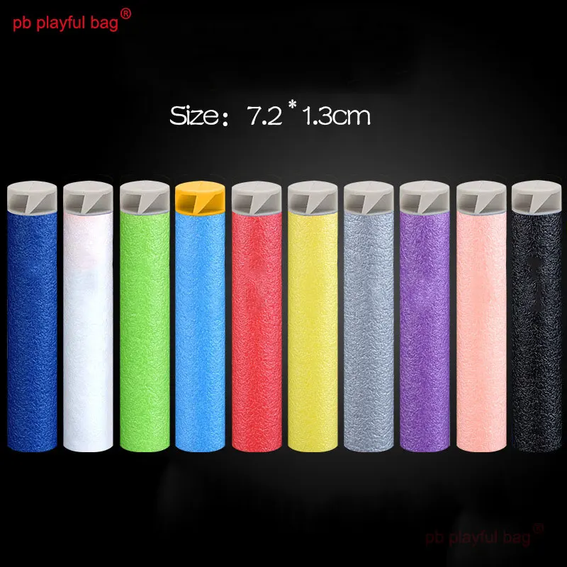 

PB Playful Bag Outdoor sports CS game soft bullet Ten color spiral EVA foam general elite soft bullet Toy accessories IG33