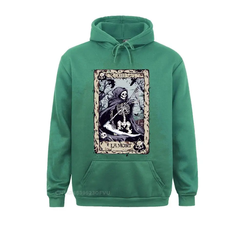 Đầm Dạo Phố Chết Tarot Áo Hoodie Nam Camisas Hombre Major Arcana Halloween Ma Quái Đồng Chóng Rĩ Tee Bông Tai Kẹp Áo Thun Cổ Áo Hoodie