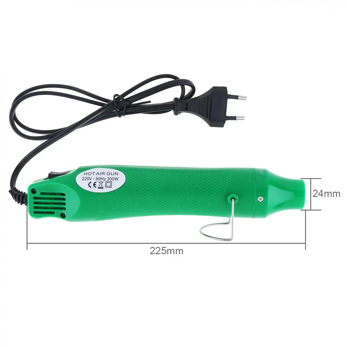 Strumento manuale per asciugacapelli elettrico con pistola termica 110V/220V 300W con superficie in plastica termoretraibile e spina ue/usa per il riscaldamento di accessori fai da te
