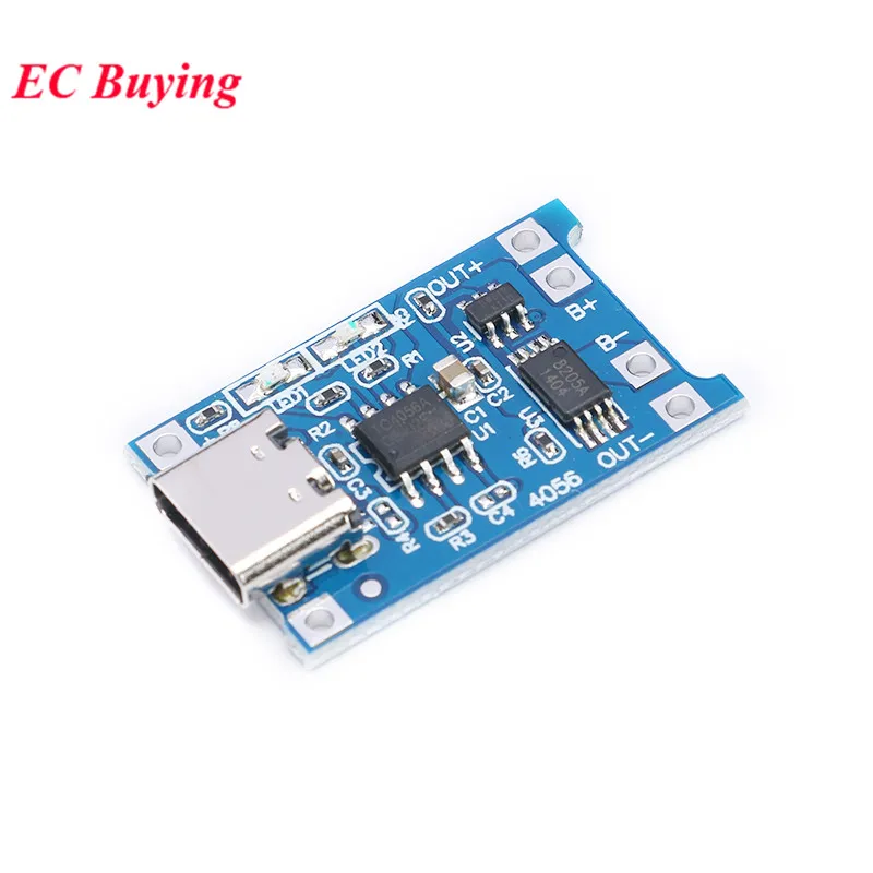 10pcs/1pc Type-C USB 5V 1A 18650 TP4056 Lithium Battery Charger Module Charging Board With Protection Dual Functions Li-ion image 4