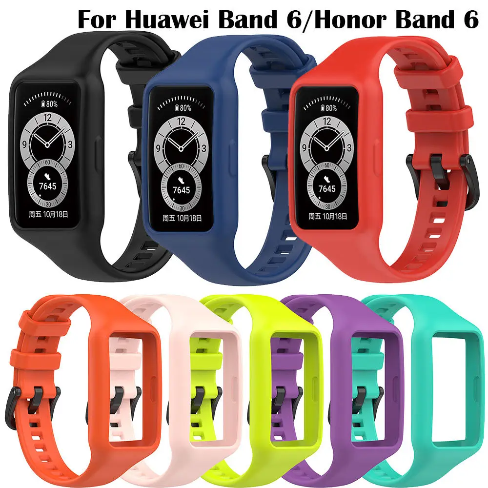 Smart Wristband For Huawei Band 6 Sport Soft Silicone Bracelet Colorful Strap For Huawei Honor Band 6 Replacement WatchBand NEW