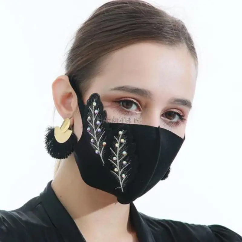 Qiu dong season creative new butterfly printing ice silk cotton masks masks adult black dust life