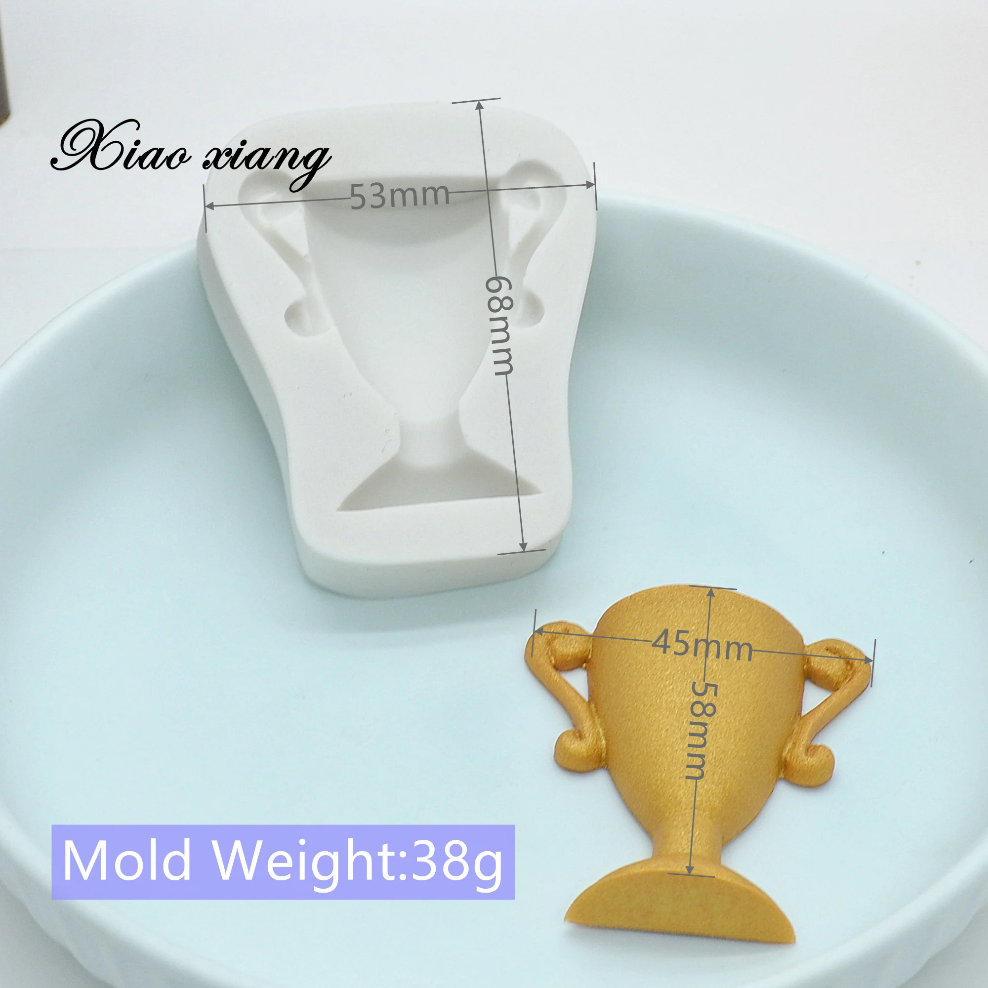 XiaoXiang Championship Trophy Fondant Silicone Molds Wedding Cake Decorating Tools Chocolate Molds For Baking Resin Molds M2031