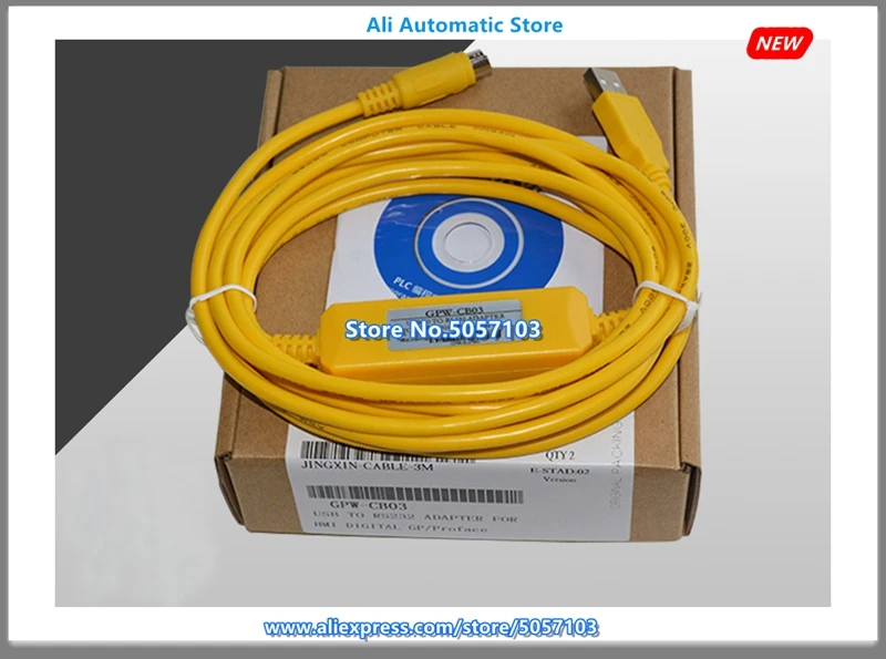 

Yellow GPW-CB03 GP2501 HMI Interface Programming Cable Support